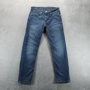 Levis 502 Jeans Mens 30x30‎ Blue Regular Tapered Mid Rise Dark Wash
